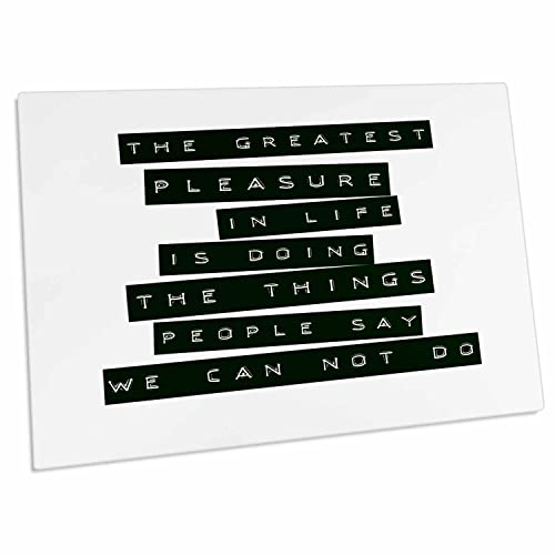 3dRose Dpd-264854-1 Schreibtischunterlage im Etikettendrucker-Stil, Text "The Greatest Pleasure" von 3dRose