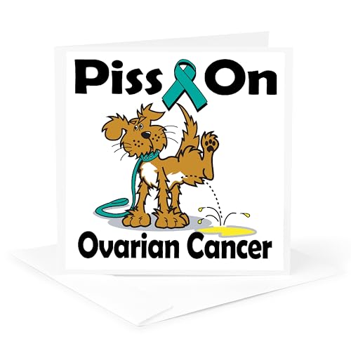 3dRose GC 115906 5 'Piss, 15,2 x 15,2 cm, Design "ovarian Cancer Awareness Schleife (englischsprachig) von 3dRose