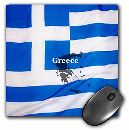 3dRose Greek Flag Design - Mouse Pad, 8 by 8" (mp_204479_1) von 3dRose
