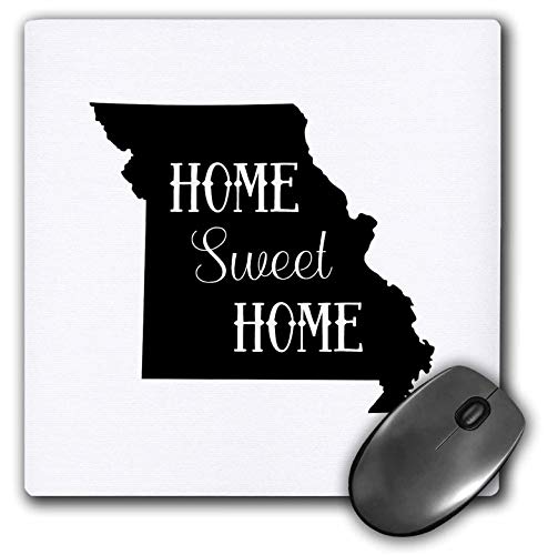 3dRose - Home Sweet Home Inside The State of Missouri White Background - Mouse Pad - (mp-324105-1) von 3dRose