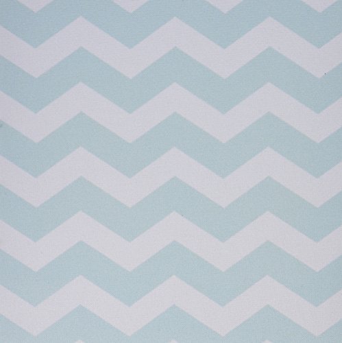 3dRose LLC Mauspad, 20,3 x 20,3 x 0,6 cm, Minzblau und Weiß, Zickzack-Muster, Pastelltürkis/Aquamarin (mp_179677_1) von 3dRose