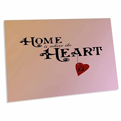 3dRose - Vintage Home is Where The Heart is - Schreibtischunterlage Platzset - (dpd-79205-1) von 3dRose