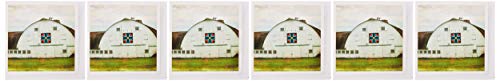 3dRose gc_108208_1 Grußkarte "Amish Barn Quilt x Angelandspot", 15,2 x 15,2 cm, 6 Stück von 3dRose
