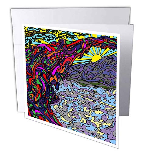 3dRose gc_12712_2 Grußkarten "Rainbow Bridge", 15 x 15 cm, 12 Stück von 3dRose