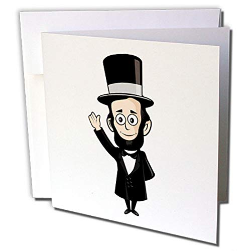 3dRose gc_240583_2 Grußkarten "President Abraham Lincoln Honest Abe", 15 x 15 cm, 12 Stück von 3dRose