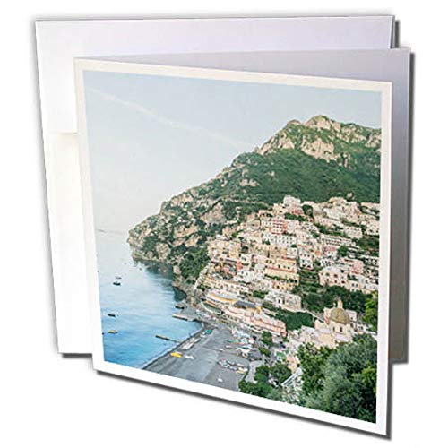 3dRose gc_277658_1 Grußkarte "Italien, Amalfi Coast, Cliffside Village of Positano", 15,2 x 15,2 cm, 6 Stück von 3dRose