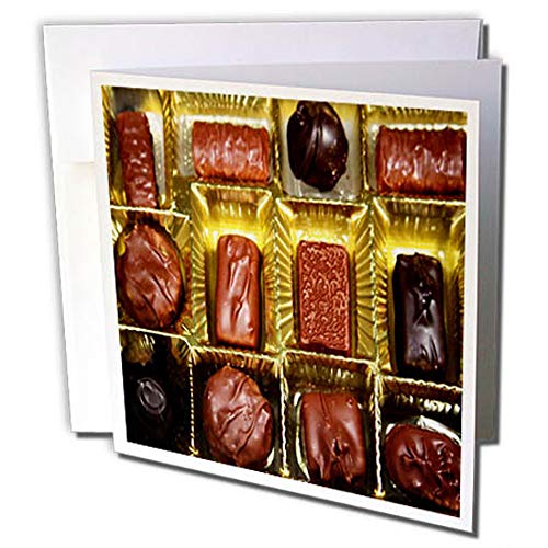 3dRose gc_285102_1 Grußkarte, 15,2 x 15,2 cm, verschiedene Schokoladen (6 Stück) von 3dRose