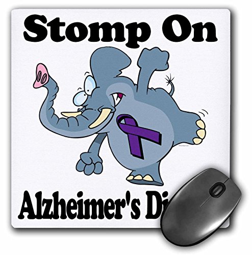 3dRose mp_114476_1 Mauspad, Motiv Elefant Stomp on Alzheimers Krankheit, 20,3 x 20,3 cm von 3dRose