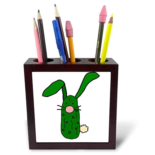 3dRose ph_234656_1 12,7 cm "Funny Pickle Bunny Rabbit Original Art" Fliesen-Stifthalter von 3dRose