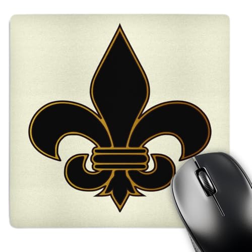 3drose LLC 20,3 x 20,3 x 0,6 cm groß schwarz und gold Fleur de Lis Christian Heiligen Symbol Mauspad (MP 22360 "1) von 3dRose
