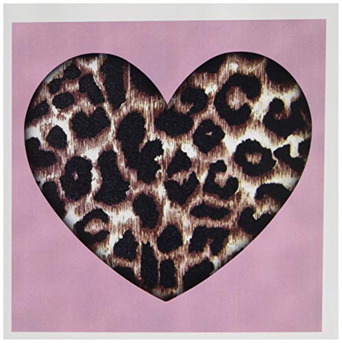3drose Pink und Braun und Leopard Print Animal Prints Fashion – Grußkarten, 6 von Foto, Set 12 (GC 30869 _ 2) von 3dRose