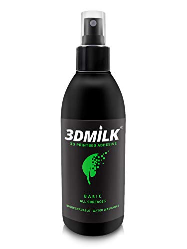 3DMilk Basic - 250 ml Haftspray für 3D-Drucker - Kleber für bessere Druckbett-Haftung - In Deutschland hergestellt - Für jede Druckplatte geeignet - Umweltverträglich, ungiftig, abwaschbar von 3dmilk