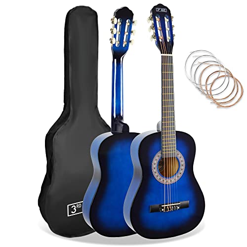 3rd Avenue 1/2 Größe Kinder-Klassikgitarre Mit Spanischen Nylonsaiten, Einsteigerpaket – Blau von 3rd Avenue