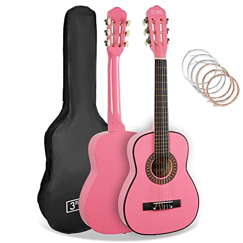 3rd Avenue 1/4 Größe Kinder-Klassikgitarre Mit Spanischen Nylonsaiten Im Anfängerpaket – Rosa von 3rd Avenue