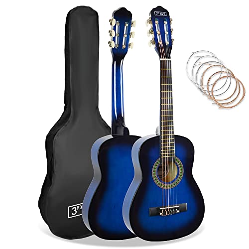 3rd Avenue 1/4 Größe Kinder-Klassikgitarre Mit Spanischen Nylonsaiten, Einsteigerpaket – Blau von 3rd Avenue