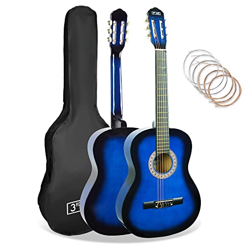 3rd Avenue 4/4-Klassikgitarre Mit Spanischen Nylonsaiten In Voller Größe, Einsteigerpaket – Blau 3rd Avenue 4/4-Klassikgitarre Mit Spanischen Nylonsaiten In Voller Größe, Einsteigerpaket – Blau von 3rd Avenue