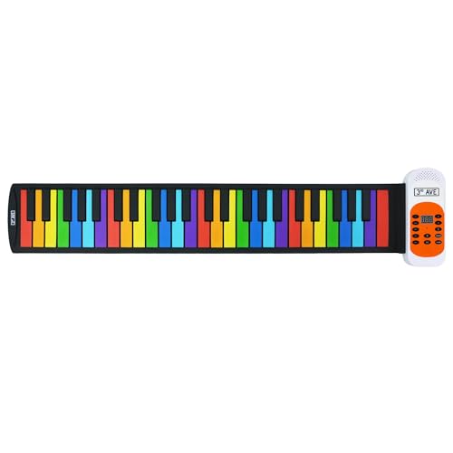 3rd Avenue 49 Tasten Regenbogen Weiches Roll-up Klavier von 3rd Avenue