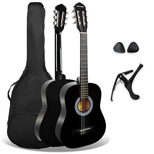 3rd Avenue XF 3/4 Flamencogitarren-Starterset in Junior-Größe für Kinder, Konzertgitarre mit Nylonsaiten, mit Gigbag, Kapodaster und Plektren – in Schwarz 3rd Avenue XF 3/4 Flamencogitarren-Starterset in Junior-Größe für Kinder, Konzertgitarre mit Nylonsaiten, mit Gigbag, Kapodaster und Plektren – in Schwarz von 3rd Avenue