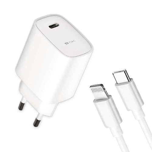 4-Ok Cargador de Pared PD de Carga Rápida de 20 W USB Tipo-C Con Cable de Carga Compatible Con iPhone 14/13/12 - Compatible Con iPhone - Serie iPad 4-Ok Cargador de Pared PD de Carga Rápida de 20 W USB Tipo-C Con Cable de Carga Compatible Con iPhone 14/13/12 - Compatible Con iPhone - Serie iPad von 4-OK