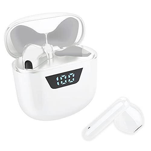 4-Ok Kabellose Kopfhörer BT 5.0, Mikrofon, Ladeanzeige, LCD-Display, einfache Paarung, HI-Fi Stereo, Touch Sensor, Ladebox von 4-OK