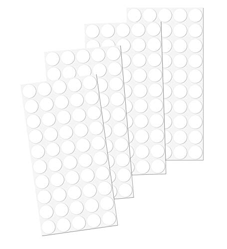 200 St. Markierungs-/Abdeckaufkleber 12mm, Vinyl weiss von 4-prints
