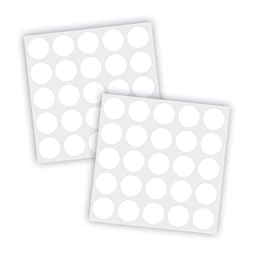 50 Stück Markierungs-/Abdeckaufkleber, Größe: 20mm, Vinyl weiss 50 Stück Markierungs-/Abdeckaufkleber, Größe: 20mm, Vinyl weiss von 4-prints