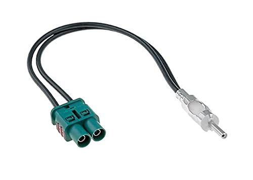 Radio Antenne Adapter Doppel 2X Fakra ISO DIN Radioantenne Navi Stecker für VW Audi von 4CARMEDIA