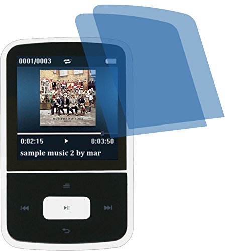 4ProTec I 2X Crystal Clear klar Schutzfolie für AGPtek Bluetooth MP3-Player Premium Displayschutzfolie Bildschirmschutzfolie Schutzhülle Displayschutz Displayfolie Folie von 4ProTec
