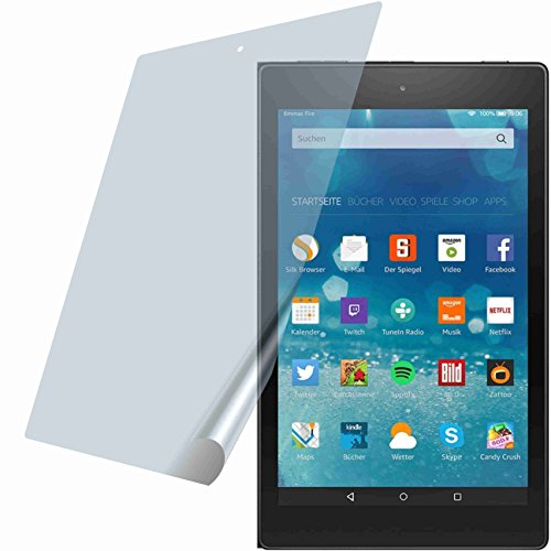4ProTec I 2X Crystal Clear klar Schutzfolie für Fire HD 8 Tablet 6. Generation 2016 Premium Displayschutzfolie Bildschirmschutzfolie Schutzhülle Displayschutz Displayfolie Folie von 4ProTec