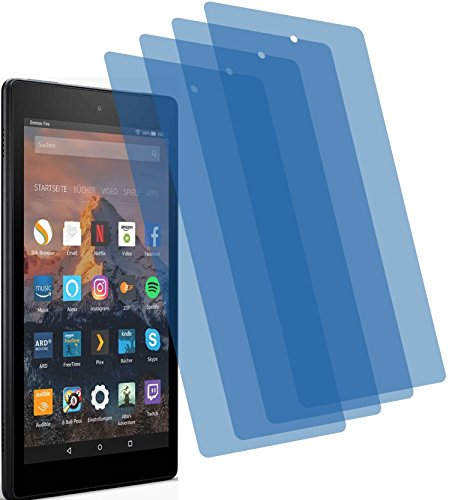 4ProTec I 4X Crystal Clear klar Schutzfolie für Amazon Fire HD 8-Tablet 7. Generation 2017 Premium Displayschutzfolie Bildschirmschutzfolie Schutzhülle Displayschutz Displayfolie Folie von 4ProTec