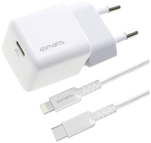 4Smarts Handy Ladegerät Lightning, USB-C® Weiß von 4Smarts