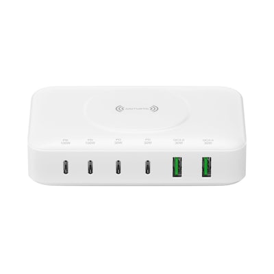 4smarts 7in1 GaN Ladestation 100W Wireless Charger weiß von 4Smarts