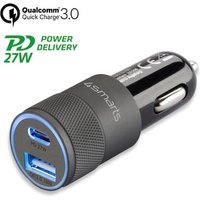 4smarts Kfz Ladegerät Rapid+ 27W mit Quick Charge, PD, grau / schwarz 4smarts Kfz Ladegerät Rapid+ 27W mit Quick Charge, PD, grau / schwarz von 4Smarts