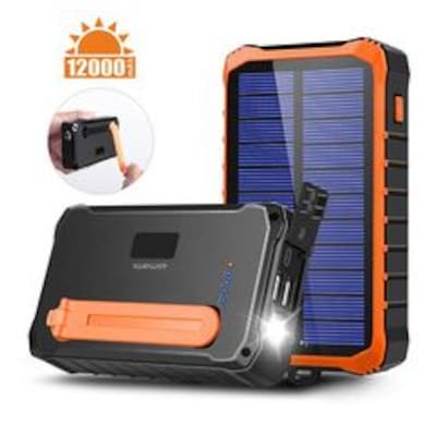 4smarts Solar Powerbank Prepper 12000mAh schwarz/ orange 456633 von 4Smarts