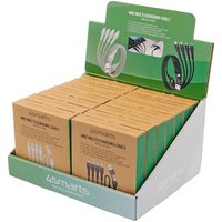 4smarts USB-C/A Multi-Ladekabel 4in2 1,2m (7x schwarz, 7x weiß) - 14er Set VPE von 4Smarts