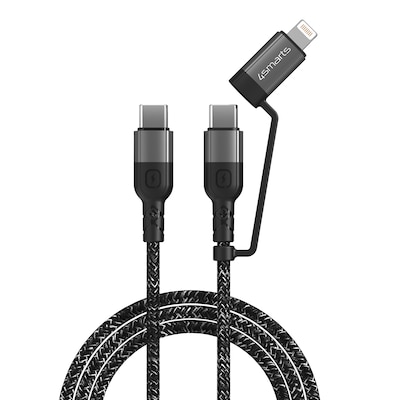 4smarts USB-C/USB-C & Lightning Kabel ComboCord CL 1.5m textil von 4Smarts