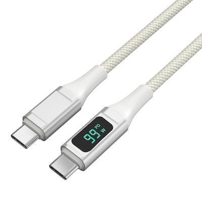 4smarts USB-C auf USB-C Kabel DigitCord 100W 1,5m weiß von 4Smarts