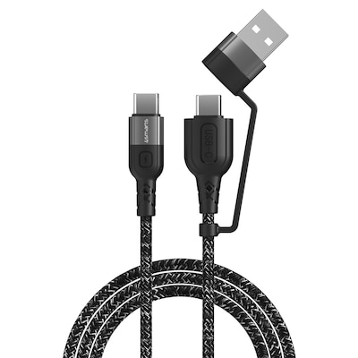 4smarts USB-C & -A/USB-C Kabel ComboCord CA 1,5m textil von 4Smarts