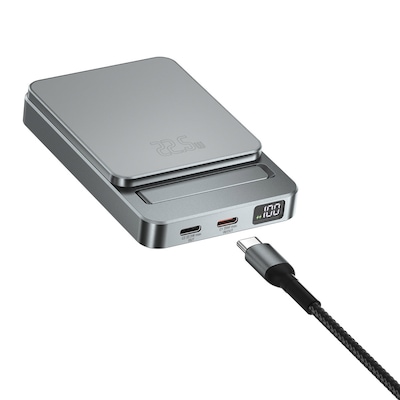 4smarts Wireless Powerbank OneStyle 5000mAh MagSafe - grau von 4Smarts