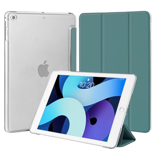 4UBonLife Hülle für iPad 9,7 Zoll 6./5. Generation 2018 2017,auch für iPad Air 1. / 2. Schlank Leicht Harte Schutzhülle Transluzent Matt Rückseite Cover für iPad 9,7" (Nachtgrün) von 4UBonLife