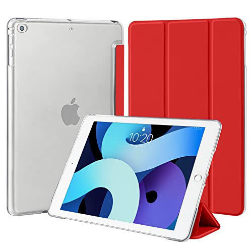 4UBonLife Hülle für iPad 9,7 Zoll 6./5. Generation 2018 2017,auch für iPad Air 1. / 2. Schlank Leicht Harte Schutzhülle Transluzent Matt Rückseite Cover für iPad 9,7" (Rot) von 4UBonLife