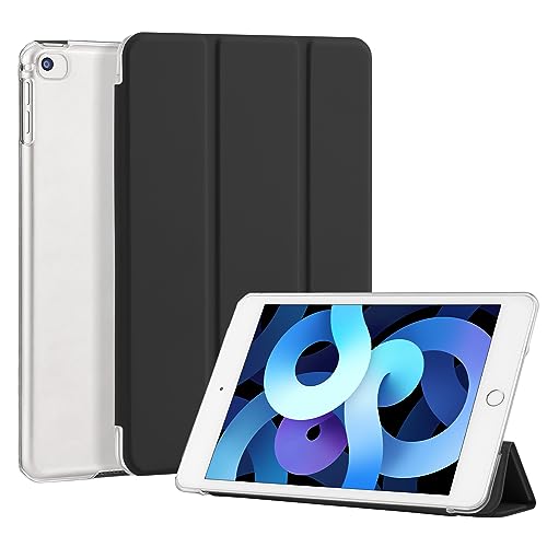 4UBonLife Hülle für iPad Mini 1 2 3 Generation 7,9 Zoll Modell 2014 2013 2012, Dünne Leichte Schutzhülle mit Transluzent Matt Harte Rückenschale Ständer Cover Case für iPad Mini 1 2 3, Schwarz von 4UBonLife