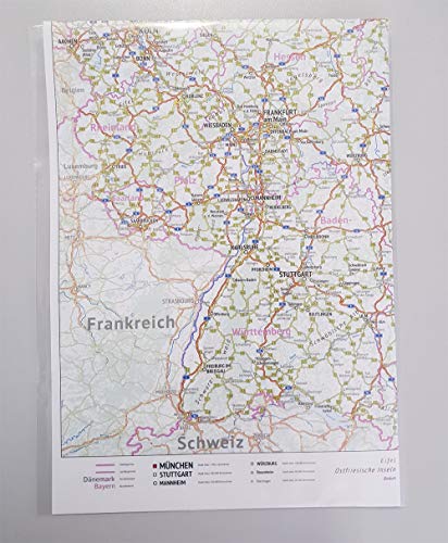 Deutschlandkarte Ausgabe 2019-42 x 60 cm Lieferung gefaltet (1) von 4WAY Verlag