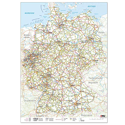 Wandkalender Wandplaner verschiedene Formate 2020, 2021, 2022 (XL Deutschlandkarte abwischbar, 1) von 4WAY Verlag