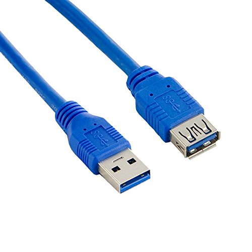 4 World 5 M USB 3.0 5 m USB auf USB blau – USB Kabel (5 m, 3.0 (3.1 Gen 1), USB A, USB A, Male Connector/Female Connector, blau) von 4World