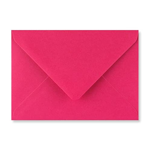 Briefumschläge, 133 x 184 mm, farbig, für Grußkarten, Hochzeitseinladungen und Bastelarbeiten, 50 Stück (Fuchsia-Pink) von 4aboxes ltd