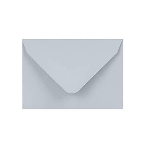 Briefumschläge, 133 x 184 mm, farbig, für Grußkarten, Hochzeitseinladungen und Bastelarbeiten, 50 Stück (Hellgrau) von 4aboxes ltd