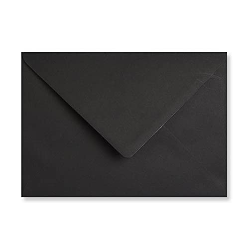 Briefumschläge, 133 x 184 mm, für Grußkarten, Hochzeitseinladungen und Bastelarbeiten, 50 Stück, Schwarz von 4aboxes ltd