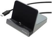 4smarts VoltDock - Ladeständer - 60 Watt - 3 A - PD, QC (24 pin USB-C) - Gun Metal (462261) von 4smarts