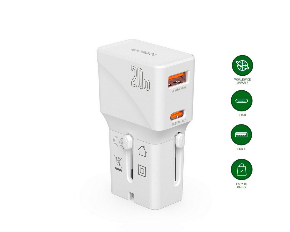 4smarts 4smarts Ladegerät Weltreiseadapter Nomad Pocket 20 Induktions-Ladegerät 4smarts 4smarts Ladegerät Weltreiseadapter Nomad Pocket 20 Induktions-Ladegerät von 4smarts